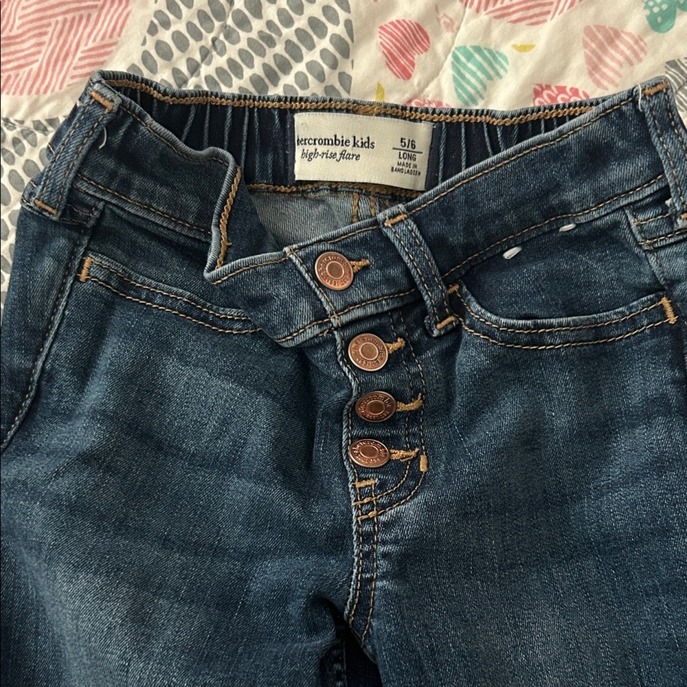 Abercrombie Kids Dark Wash High Rise Jeans